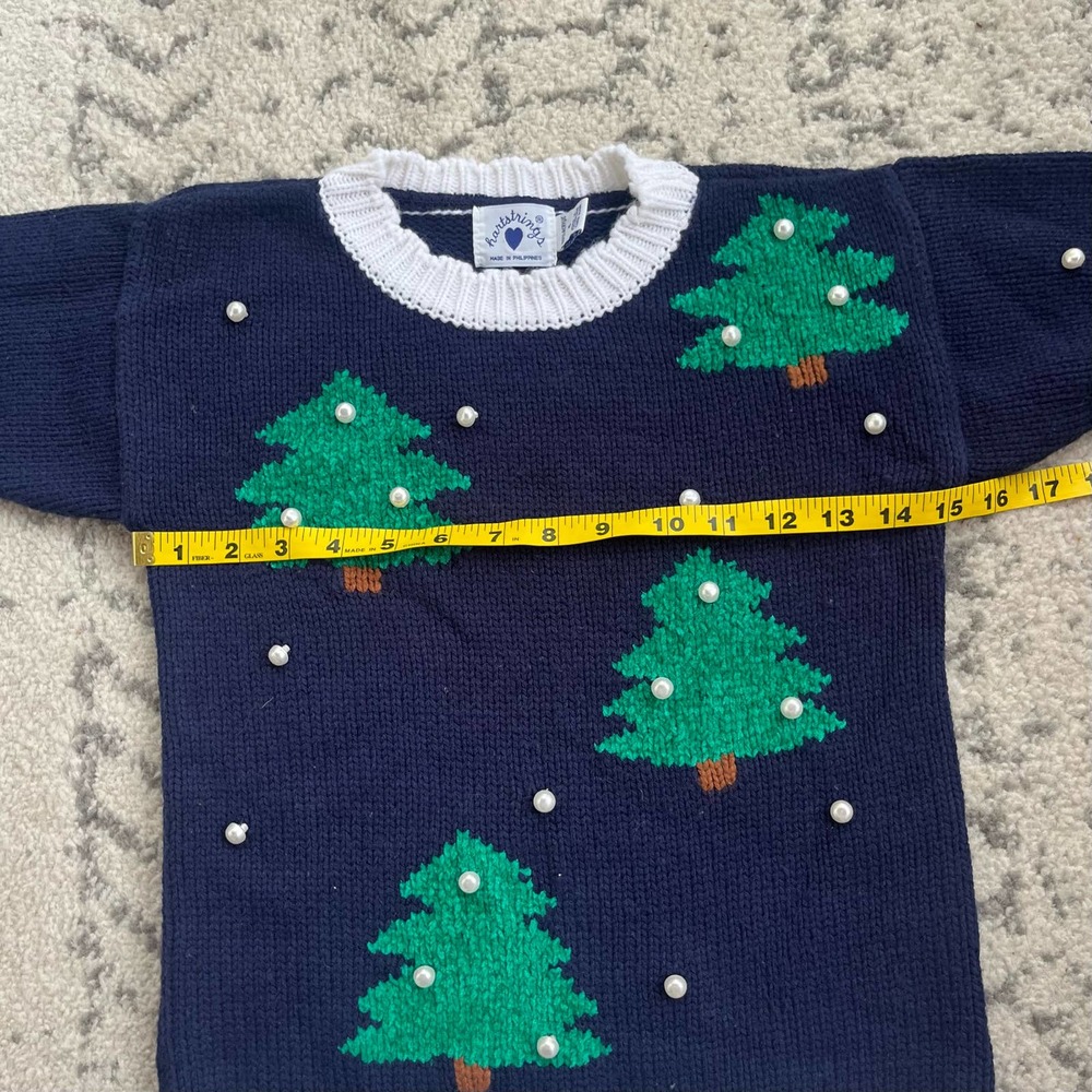 Vtg Hartstrings Christmas Tree Sweater Dress size 4 - Picture 6 of 8